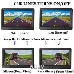 9 DVR Record Monitor + 2x HD 1080P Rear View Backup Camera Kit RV Truck 10m20m