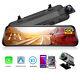 9 Dash Cam Rear View Mirror Monitor Wireless Carplay Android Auto Dvr 1080p Car