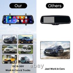 9 Dash Cam Rear view Mirror Monitor Wireless Carplay Android Auto DVR 1080P Car