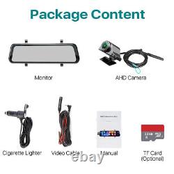 9 Dash Cam Rear view Mirror Monitor Wireless Carplay Android Auto DVR 1080P Car