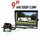 9 Ips Rear View Dvr Monitor + Ahd 1080p 8 Led Backup Camera Rv Bus Truck 5m/15m