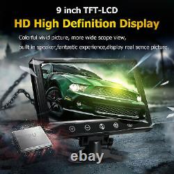 9 Monitor 2x4PIN 800TVL Rear View Reversing Camera 10m Kit For Truck Caravan Rv