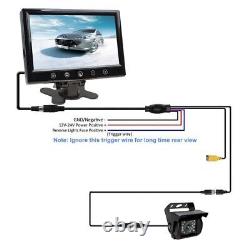 9 Monitor 2x4PIN 800TVL Rear View Reversing Camera 10m Kit For Truck Caravan Rv