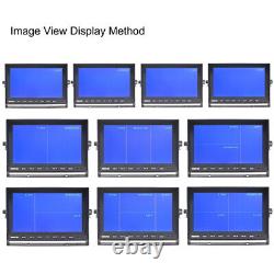 9 QUAD Monitor Screen Car Rear View Backup 4 IR CCD Camera Reversing Cam System