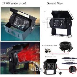 9 QUAD Monitor Screen Car Rear View Backup 4 IR CCD Camera Reversing Cam System