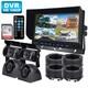 9 Quad Dvr Monitor 1080p Rear Front View Reversing Backup Camera For Rv Truck