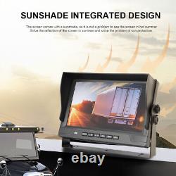 9 Quad DVR Monitor Rear View Backup Camera Reverse for Truck Bus Trailer RV Car
