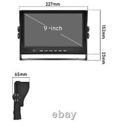 9 Quad DVR Monitor Rear View Backup Camera Reverse for Truck Bus Trailer RV Car
