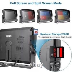 9 Quad DVR Monitor Rear View Backup Camera Reverse for Truck Bus Trailer RV Car