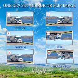 9 Quad Monitor DVR 4CH HD Rear Side View Camera For RV Truck Trailer Caravan