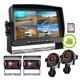 9 Quad Monitor Dvr + 4 Ahd Reversing Backup Heavy Duty Camera For Truck Bus Rv