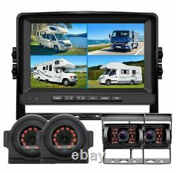 9 Quad Monitor DVR Recorder 1080P Rear View Reversing Camera for Truck Caravan