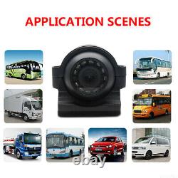 9'' Quad Monitor DVR Recorder IR Backup Rear View Camera System For Truck RV Bus