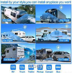 9'' Quad Monitor DVR Recorder IR Backup Rear View Camera System For Truck RV Bus