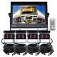 9 Quad Monitor For Truck Tractor Reversing Security 4x Ccd Rear View Camera Kit