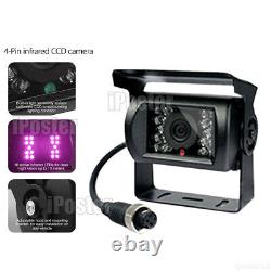 9 Quad Monitor For Truck Tractor Reversing Security 4x CCD Rear View Camera Kit
