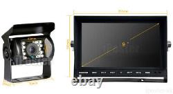 9 Quad Monitor For Truck Tractor Reversing Security 4x CCD Rear View Camera Kit