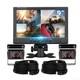 9 Quad Monitor Splitsccreen 4ch 4pin 2x Ccd Color Reversing Camera 12-24v Truck