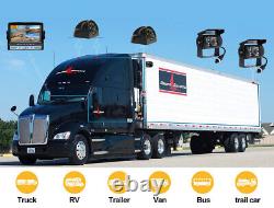 9 Quad Monitor Splitscreen DVR 1080P +4x Rear View Reversing Camera Bus Truck