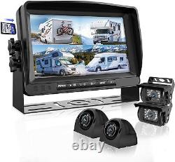 9 Quad Monitor Splitscreen DVR 1080P +4x Rear View Reversing Camera Bus Truck