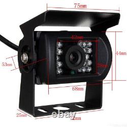 9 Quad Screen Monitor Car Rear View Back Up Camera Kit For Bus Truck Rv 12-24v