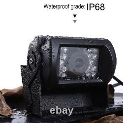 9 Quad Screen Monitor Car Rear View Back Up Camera Kit For Bus Truck Rv 12-24v