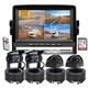 9'' Quad Split Dvr Ips Monitor 4 Backup Reverse Parking Camera Kit For Truck Bus