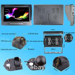 9 Quad Split MIC Speaker Monitor DVR 4x Reversing Rear View Camera with 128GB Kit