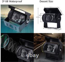 9 Quad Split Monitor 4PIN Backup Camera for Truck Bus Caravan Rear view Reverse