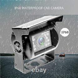 9 Quad Split Monitor 4PIN Backup Camera for Truck Bus Caravan Rear view Reverse