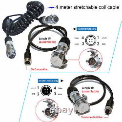 9 Quad Split Monitor CCD IR Backup Camera For Truck Caravan Rear View Reversing