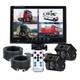 9 Quad Split Screen Monitor 4pin Ccd Reversing Camera Rear View Backup System