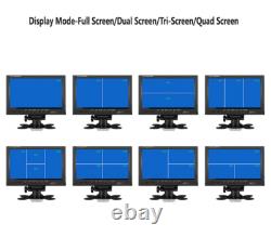 9 Quad Split Screen Monitor 4PIN CCD Reversing Camera Rear View Backup System