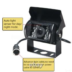 9 Quad Split Screen Monitor 4PIN CCD Reversing Camera Rear View Backup System