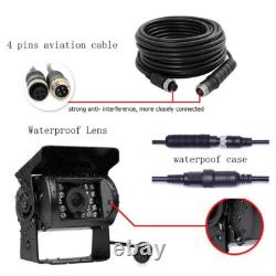 9 Quad Split Screen Monitor 4PIN CCD Reversing Camera Rear View Backup System