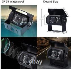 9 Quad Split Screen Monitor 4PIN CCD Reversing Camera Rear View Backup System