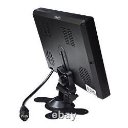 9 Quad Split Screen Monitor 4PIN CCD Reversing Camera Rear View Backup System