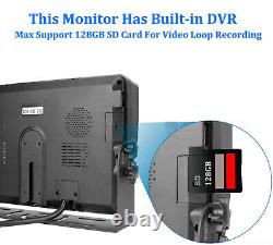 9 Quad Split Screen Monitor DVR CCD Reversing Rear View Backup Camera with32GB