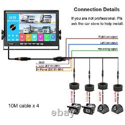 9 Split DVR Speaker MP5 USB Monitor 1080P Backup Camera Reversing Rear view