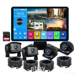 9 Touch Screen Monitor DVR BT Rear View Backup Reversing 4x Cameras with 128GB