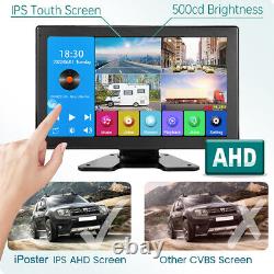 9 Touch Screen Monitor DVR BT Rear View Backup Reversing 4x Cameras with 128GB