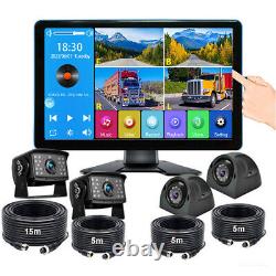 9 Touch Screen Monitor DVR Record 360° View Forward Side Backup Camera Truck