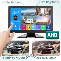 9 Touch Screen Monitor DVR Record 360° View Forward Side Backup Camera Truck