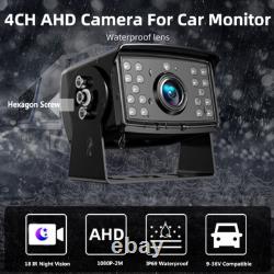9 Touch Screen Monitor DVR Record 360° View Forward Side Backup Camera Truck