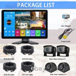 9 Touch Screen Monitor DVR Record 360° View Forward Side Backup Camera Truck