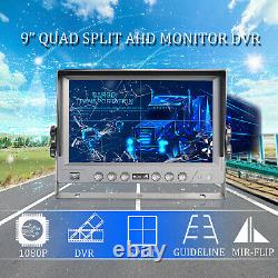 AHD 9 Monitor DVR 1080P IR Reverse Camera For Truck Caravan RV Inside Rear View