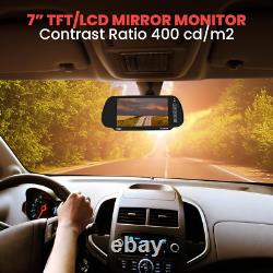 Backup Car Camera & Rear View Mirror Monitor Screen System-Parking & Reverse Saf