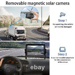 Big Solar Paddel Magnetic Camera 7 Monitor DVR 1080P IR For Rear View Reversing