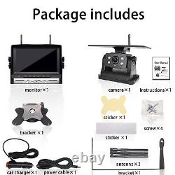 Big Solar Paddel Magnetic Camera 7 Monitor DVR 1080P IR For Rear View Reversing