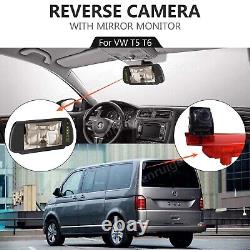 Brake Light Rear View Reversing Camera for Volkswagen VW T5/T6 + 7'' Monitor